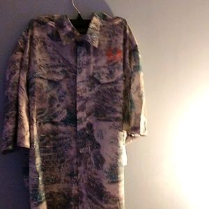 Mens real tree button up